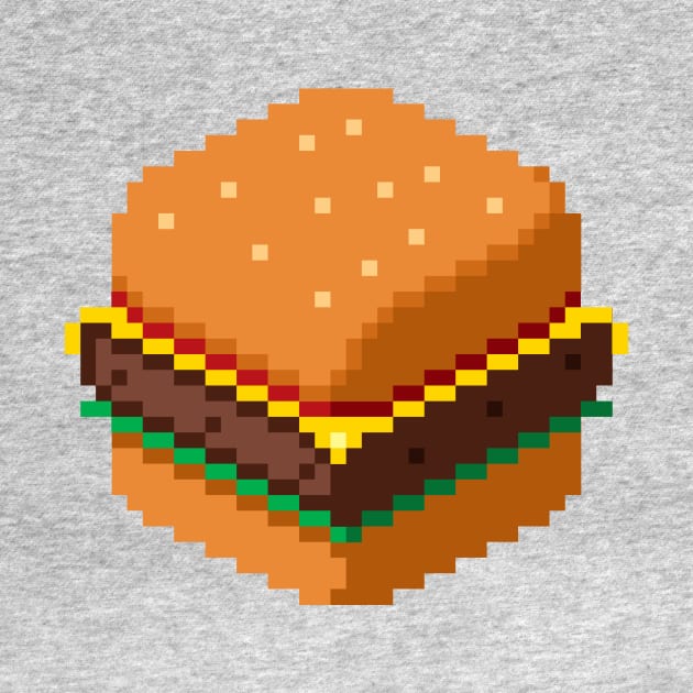 Isometric Pixel Art Cheeseburger by PXLFLX